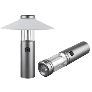 2023 le plus populaire en aluminium Portable Led Camping tente torche lumière magnétique suspendu LED atmosphère lanterne avec lampe de poche Spot