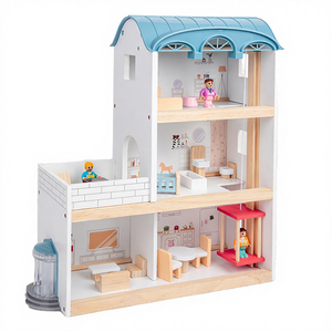 Juguete Educativo HAIWEGO en Oferta, Juguete de Madera de Color Azul y Rosa, Juego de Muebles de Juguete para Niños Unisex - Product Image 4