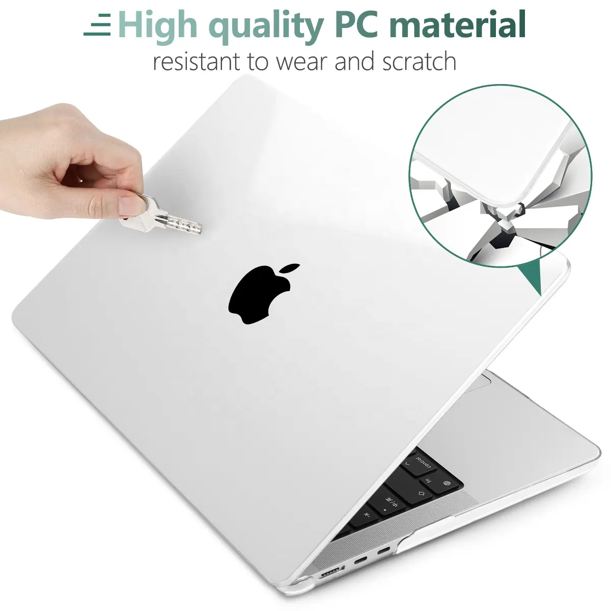 Funda rígida para ordenador portátil de plástico transparente para Macbook Air Pro 11 12 13 14 15 16 pulgadas M1 M2 M3 Chip modelo A2941 A2681