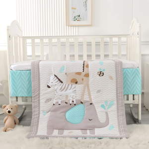 Juego <span class=keywords><strong>de</strong></span> Ropa <span class=keywords><strong>de</strong></span> Cama <span class=keywords><strong>para</strong></span> <span class=keywords><strong>Cuna</strong></span> <span class=keywords><strong>de</strong></span> Bebé <span class=keywords><strong>de</strong></span> 3 Piezas con Diseño <span class=keywords><strong>de</strong></span> <span class=keywords><strong>Elefante</strong></span>, Tamaño Estándar, <span class=keywords><strong>para</strong></span> Recién Nacidos y Bebés, con Edredón, Sábana Ajustable y Falda <span class=keywords><strong>de</strong></span> <span class=keywords><strong>Cuna</strong></span> - Product Image 2