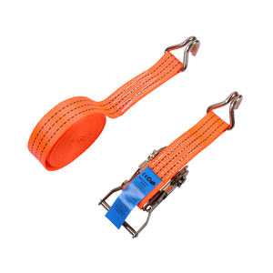 1.5인치 리트랙터블 폴리에스터 로프 래싱 벨트 스트랩 래칫 타이 더블 J 훅 CE 인증 2000kg 브레이크 트랜스포터 LIAOKUO - Product Image 1