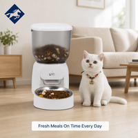 Distributeur automatique intelligent pour animaux de compagnie WiFi, réservoir transparent de 3 L avec caméra 720P, application de nourrissage à distance bidirectionnelle pour chats et chiens