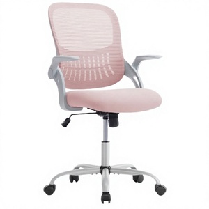 Black Modern Fabric Mesh <b>Office</b> <b>Swivel</b> Armrest <b>Chair</b> with -Adjustable Features for Home and <b>Office</b> Use - Product Image 4