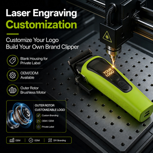 <span class=keywords><strong>Cortadora</strong></span> <span class=keywords><strong>de</strong></span> Pelo Profesional con Logotipo Personalizado, 8000 RPM, 4500 mAh, con Cuchilla <span class=keywords><strong>de</strong></span> Cerámica DLC, Tecnología <span class=keywords><strong>de</strong></span> Rotor Externo sin Escobillas, Base <span class=keywords><strong>de</strong></span> Carga - Product Image 2
