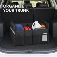 Organisateur de coffre de voiture pliable, boîte de rangement pour siège, en tissu Oxford, style minimaliste, accessoire automobile transfrontalier pour le tri