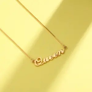 2024 Simple Customized Name Necklace Stainless Steel Jewelry Custom Name Pendant Stainless Steel Jewelry