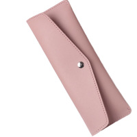 Nouveauté : Étui à stylos portable en cuir PU vintage, grande capacité, multi-usages, couleur macaron, pour cadeau, école, bureau