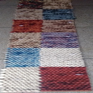 Tapis à poils ondulés en laine, accessoire tissé à la main, plusieurs couleurs, à boucle, taille personnalisée - Product Image 6