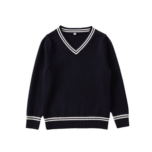 Pull-over pour enfants, nouveau style printemps-automne, pull style universitaire, vêtements d'extérieur élégants pour garçons, pull en coton pour filles - Product Image 1