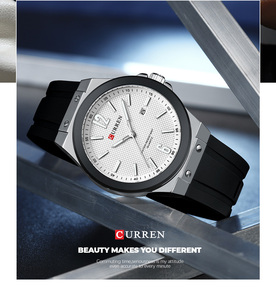 Reloj CURREN 8467 de Moda para Hombre, Deportivo, de Lujo, con Manecillas Luminosas, Correa de Silicona, Visualización de Fecha - Product Image 5