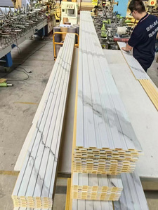 Bois Plastique PVC Feuille de marbre Cannelé Laminé Décoration Pierre <span class=keywords><strong>et</strong></span> Effet Marbre Revêtement Mural WPC Intérieur Panneau Mural Intérieur - Product Image 5