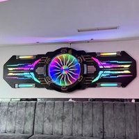 Lampe murale créative Cyberpunk en forme de turbine, lampe d'ambiance LED 3D en métal pour la décoration de fond de bar, boîte de nuit, restaurant