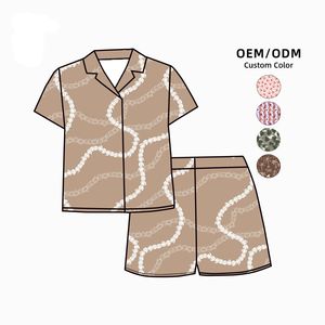 Conjunto de Pantalones Cortos sin Mangas para Bebés, Orgánico, de Bambú/Algodón, con Estampado Personalizado, Casual, Venta Caliente, OEM/ODM - Product Image 3