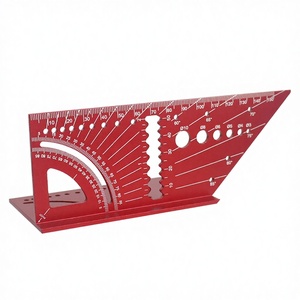Règle d'angle <span class=keywords><strong>en</strong></span> alliage d'aluminium pour le travail du bois, outil de mesure d'angle 45/90 degrés, équerre combinée - Product Image 6