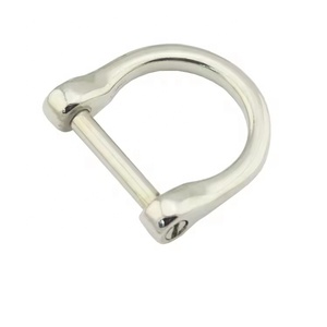 Pulsera de cuero para equipaje de acero inoxidable, accesorios para llavero, hebilla en forma de D, grillete, hebilla de <span class=keywords><strong>herradura</strong></span>, hardware para yate de 18mm - Product Image 2