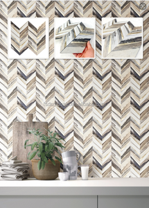 Chevrons bricolage mosaïque carrelage métal peler et coller mur cuisine carrelage aluminium auto-adhésif mosaïque - Product Image 2