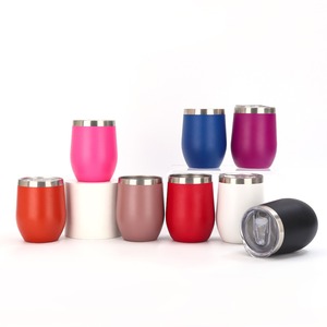 Stainless Steel Tumbler 12Oz Eggshell Cup Vacuum Insulated Portable Travel Mug For Outdoor Office Use - Product Image 1