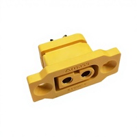 Connecteur femelle Amass XT60E-F à montage sur panneau avec support fixe, prise d'alimentation plaquée or pour avions et drones, service OEM direct usine