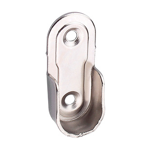 Iron Clothes Support Flange Seat 16mm Thick Wall Mount <b>Wardrobe</b> <b>Hardware</b> Carbon Steel Plating Non Detachable - Product Image 2