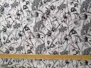 Tela Tejida 85% Algodón, 15% Nailon, 50GSM, Diseño Floral Monocromático Ultra Detallado, Vestidos de Verano de Lujo - Product Image 5
