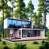Maison capsule spatiale au design moderne et luxueux, cabine modulaire détachable préfabriquée