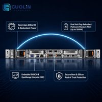 خادم ديل باور إيدج R6715 1U للتركيب على الرف، الجيل الخامس من معالجات AMD EPYC 9005، خادم للحوسبة الطرفية، للأنظمة الافتراضية وقواعد البيانات السحابية