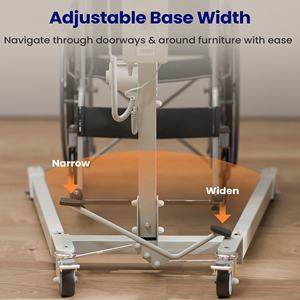 Sedia a trasferimento elettrico regolabile con imbracatura 400LBS dispositivo idraulico di sollevamento del paziente per gli anziani uso della sedia da letto - Product Image 4