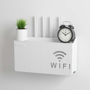 Wireless WIFI Home Router <strong>Storage</strong> Box <strong>Wall</strong> Mounted Set-Top TV Rack <strong>Bedroom</strong> &amp; Living Room Sorting <strong>Storage</strong> Made of Durable Plastic - Product Image 4
