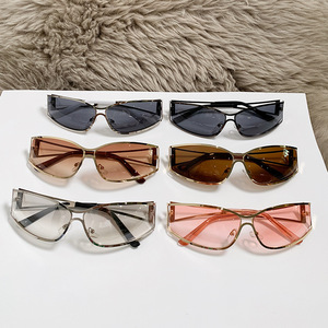 European And American Y2K <b>Sunglasses</b> Hollow Metal Frame UV400 Protection Unisex Outdoor Cycling Style - Product Image 1