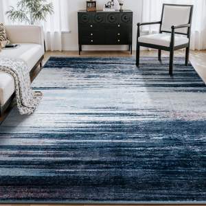 Alfombra abstracta rectangular de estilo escandinavo Wan Xinlong, fácil de limpiar, de terciopelo cristalino, para sala de estar y dormitorio. - Product Image 3