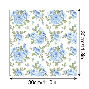 Papel Decorativo Huancai con Diseño de Hortensias Azul Claro, Papel para Manualidades de Doble Cara para Envolver Regalos, Álbumes de Fotos y Artículos para Fiestas - Product Image 3