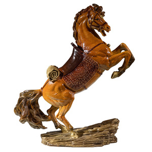 <b>Copper</b> And Gold Years Brass Horse Figurine Handmade Legend Of Warhorse Color <b>Table</b> Sculpture For Living Room Study Office - Product Image 5
