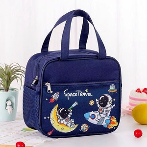 Bolsa de almuerzo aislada para niños, diseño de dibujos animados, bolsa Bento de papel de aluminio grueso para uso escolar - Product Image 4