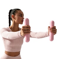 Ensemble d'haltères en silicone (2 pièces) avec surface mate antidérapante pour le yoga, le Pilates, la barre et l'entraînement à domicile