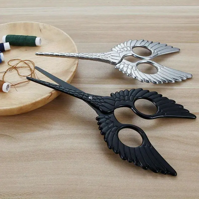 Tijeras de bordado de alas de Ángel de acero inoxidable, herramientas de costura para recortador de hilo de sastre DIY