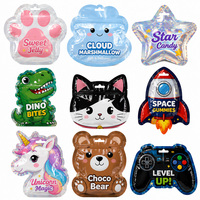 Voedselveilige PET/VMPET/PE BPA-vrije glanzende folie zakjes met 3-zijdige verzegeling en hersluitbare ritssluiting voor snoep, snacks, kauwgom, op maat bedrukt
