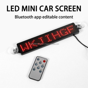 Écran publicitaire LED mini pour voiture, haute luminosité, alimenté par USB, avec télécommande et application de modification, écran monochrome pour fenêtre de voiture. - Product Image 1