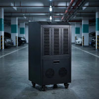 Deshumidificador Comercial de 158L con Control Digital, Secador de Aire, Absorbedor de Humedad de Alta Resistencia para Sótanos, Almacenes y Oficinas