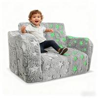 Canapé enfant moderne multi-configurations, lumineux dans le noir, doux, avec housses en flanelle lavables, pliable, portable, pour chambre et salon, certifié OEKO-TEX