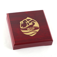 Cajas de Madera MDF en Blanco con Logotipo Estampado en Oro Personalizado, Cajas de Madera de Lujo para Monedas y Medallas, Embalaje de Cajas de Madera para Regalos