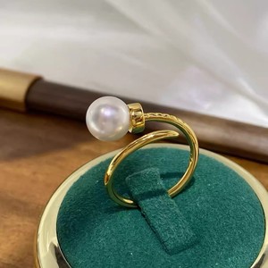 ขาตั้งเครื่องประดับเงิน DIY 10705 พร้อมขาตั้งแหวนเงินแท้ S925 สำหรับใส่ลูกปัดกลมขนาด 3-5 มม. อุปกรณ์เสริมไข่มุกคู่สำหรับไข่มุกเม็ดเดี่ยว - Product Image 4