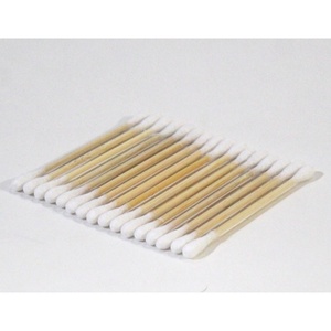 Bâtonnets de coton personnalisés avec logo pour le nettoyage des oreilles, 100 pièces ou bâtonnets de coton personnalisés avec embouts en bambou - Product Image 2