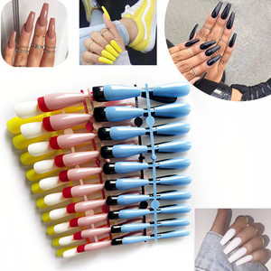 <span class=keywords><strong>Faux</strong></span> <span class=keywords><strong>ongles</strong></span> à presser longs, formes cercueil, trapèze, amande, stiletto, papillon, couleur unie, lot de 20, pour décalcomanies d'<span class=keywords><strong>ongles</strong></span> - Product Image 3