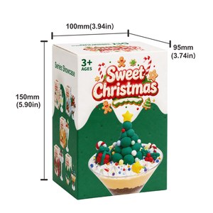 Kit de loisirs créatifs DIY pour gobelets à dessert en argile auto-durcissante motif sapin de Noël avec accessoires de colle crème pour enfants OEM ODM - Product Image 5