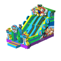 Château gonflable pas cher Tongxin Paw Patrols avec toboggan, PVC de qualité commerciale, protection UV, installation facile pour enfants et adultes