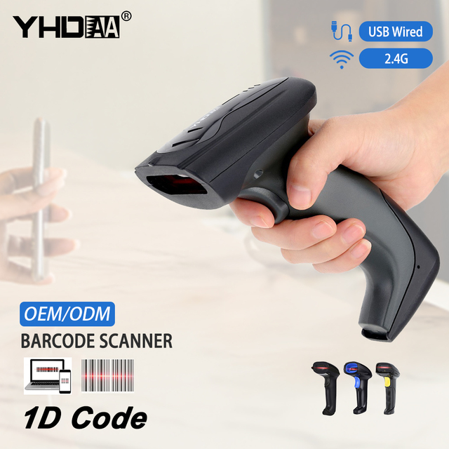 Rugged Wireless USB 1D CCD Barcode Scanner with 24-Month Warranty Stock Available for Warehouse & Logistics