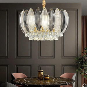 Luxury Crystal Chandelier Round E27 <b>Led</b> <b>Light</b> Source Home Living Room Dining Room Bedroom Pendant <b>Light</b> - Product Image 4