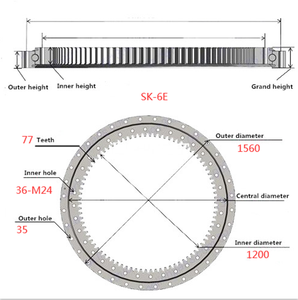 SK290LC-6E SK330LC-6E Slewing Bearing for Kobelco Excavator Spare Parts LC40F00012F1 Slew Ring <b>Swing</b> <b>Circle</b> - Product Image 1