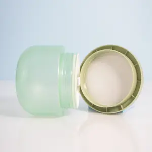 Kostenlose Probe Weithals Gesichts maske Flasche Kunststoff Pet Jar Einzigartige 300ml Body Scrub Creme behälter Einzigartige Verpackung für die Hautpflege