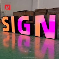 Kexian personalizado grande 3D letras al aire libre de pie solo signo RGB gigante iluminar carta para Decoración